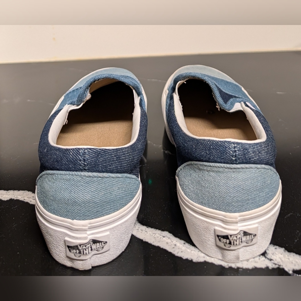 Vans Slip-On 'Patchwork' Denim Platform Sneakers … - image 5